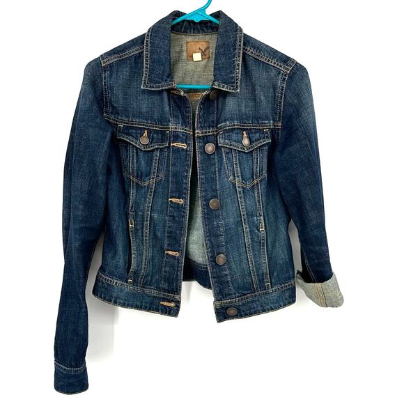 American Eagle Size XS Long Sleeve Button Down Denim Jean‎ Jacket with Pockets - Picture 1 of 4